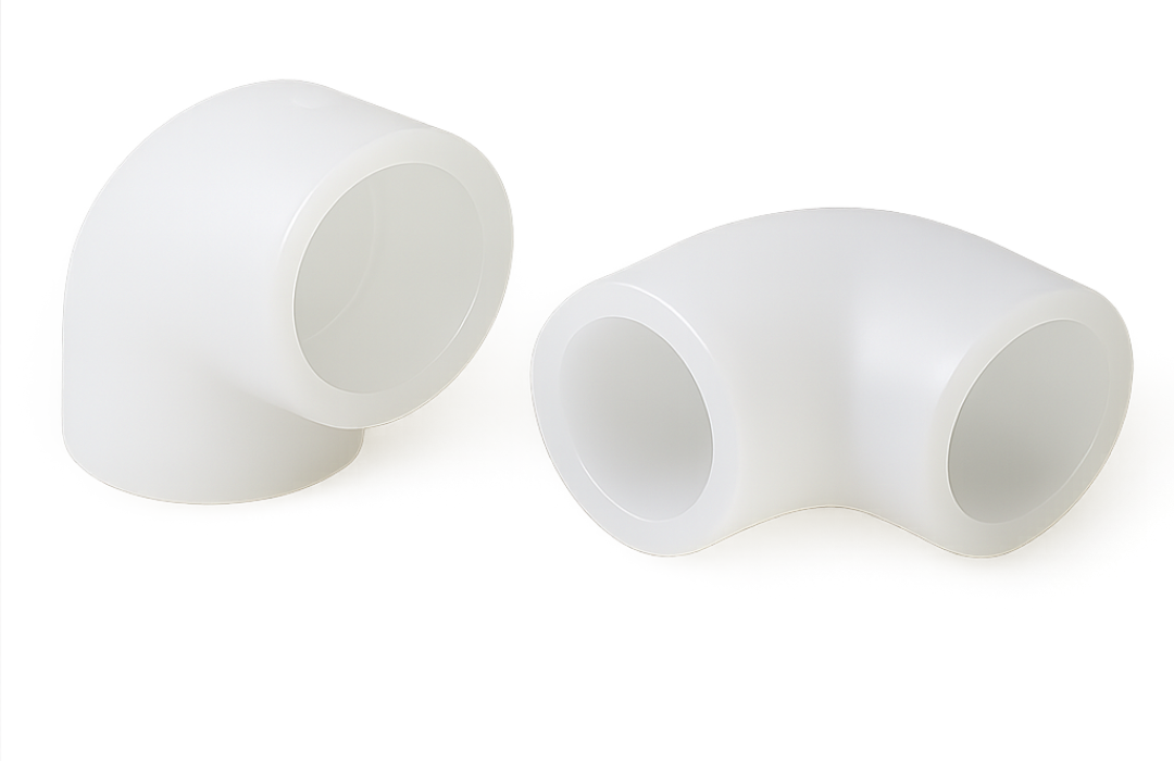 PVDF 90 deg elbow w_o background